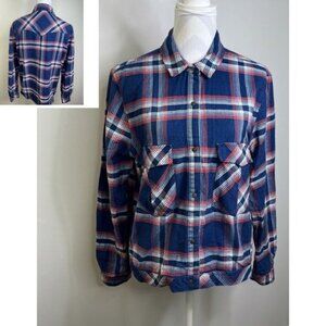 Zara Woman XL Long Sleeve Snap Button Plaid Shacket